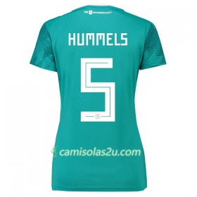 Camisolas de Futebol Alemanha Hummels 5 Mulher Equipamento Alternativa Copa do Mundo 2018 Manga Curta